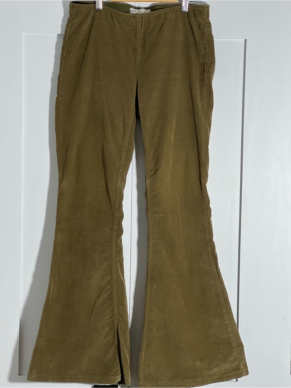 Free People We The Free Penny Corduroy Pull On Flare Pants Olive size 28